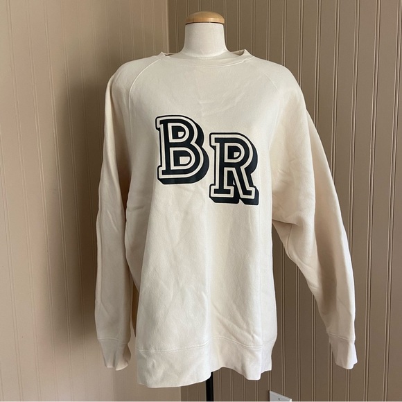 BRUNETTE THE LABEL Oversized Cream Colours Sweatshirt Women’s L-XL - Picture 1 of 7